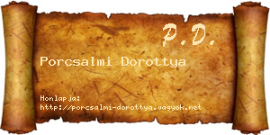 Porcsalmi Dorottya névjegykártya