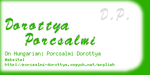 dorottya porcsalmi business card